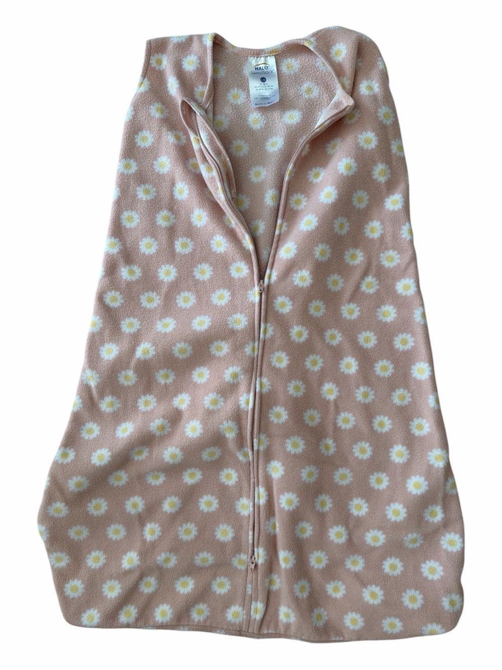 Halo Wearable Blanket Micro-Fleece TOG 1.0 - Pink Daisy Print